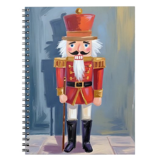 Christmas Nutcracker | Red Soldier Watercolor Notitieboek (Voorkant)
