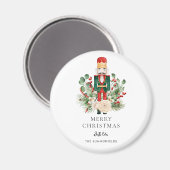 Christmas Nutcracker Script Greenery Holiday Magneet (Voorkant / Achterkant)