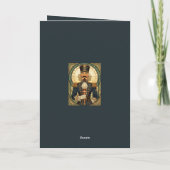 Christmas Nutcracker Soldier Art Nouveau Vintage S Kaart (Achterkant)