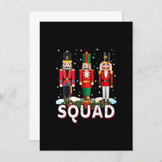 Christmas Nutcracker Squad Ballet Dance Funny Holi Kaart (Voorkant / Achterkant)