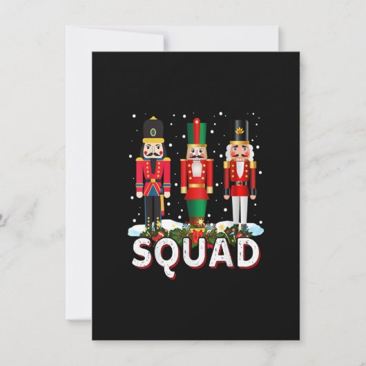 Christmas Nutcracker Squad Ballet Dance Funny Holi Kaart (Voorkant)
