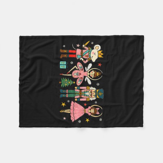 Christmas Nutcracker Squad Ballet Dance Women Kid  Fleece Deken (Voorkant (Horizontaal))