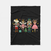 Christmas Nutcracker Squad Ballet Dance Women Kid Fleece Deken (Voorkant)