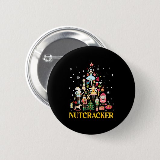 Christmas Nutcracker Squad Ballet Dance Women Kid  Ronde Button 5,7 Cm (Voorkant /achterkant)