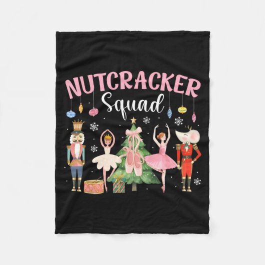 Christmas Nutcracker Squad Ballet Dance Women Kids Fleece Deken (Voorkant)