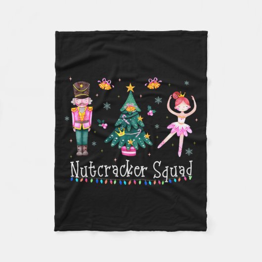 Christmas Nutcracker Squad Ballet Dance Women Kids Fleece Deken (Voorkant)