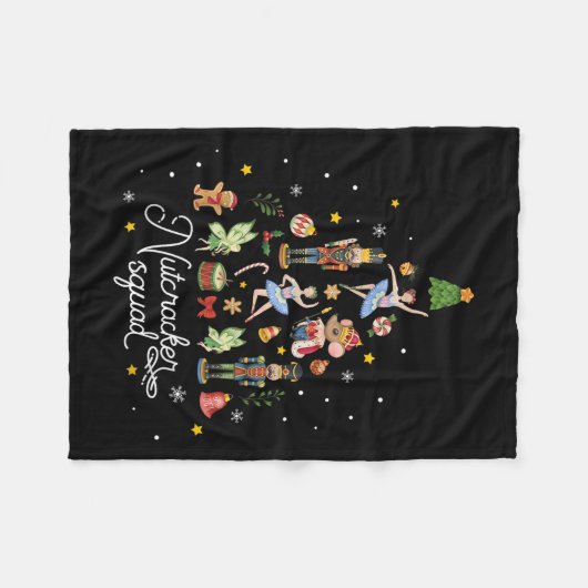 Christmas Nutcracker Squad Ballet Dance Women Kids Fleece Deken (Voorkant (Horizontaal))