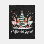 Christmas Nutcracker Squad Ballet Dance Women Kids Fleece Deken (Voorkant)