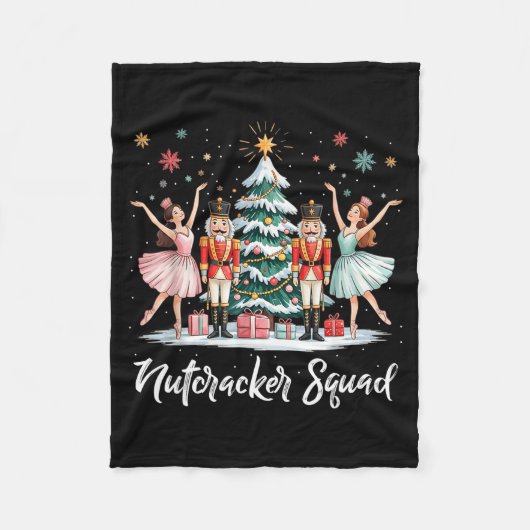Christmas Nutcracker Squad Ballet Dance Women Kids Fleece Deken (Voorkant)