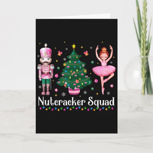 Christmas Nutcracker Squad Ballet Dance Women Kids Kaart (Voorkant)