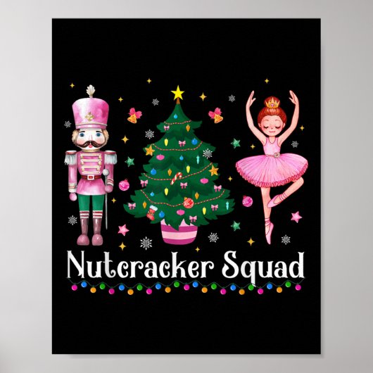 Christmas Nutcracker Squad Ballet Dance Women Kids Poster (Voorkant)