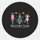 Christmas Nutcracker Squad Ballet Dance Women Kids Ronde Sticker (Voorkant)