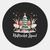 Christmas Nutcracker Squad Ballet Dance Women Kids Ronde Sticker (Voorkant)