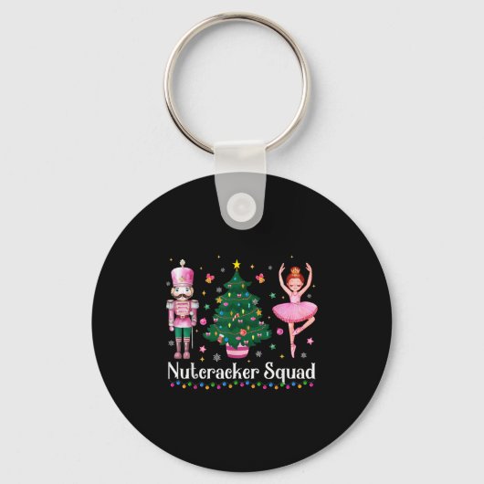 Christmas Nutcracker Squad Ballet Dance Women Kids Sleutelhanger (Voorkant)