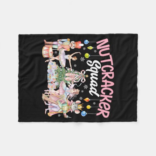 Christmas Nutcracker Squad Ballet Family Matching Fleece Deken (Voorkant (Horizontaal))