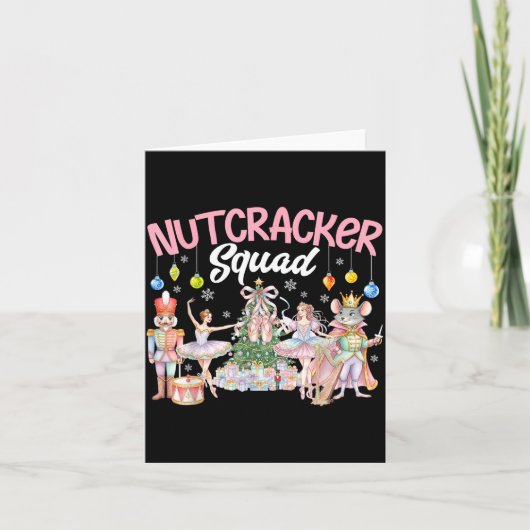 Christmas Nutcracker Squad Ballet Family Matching  Kaart (Voorkant)