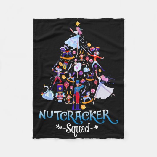 Christmas Nutcracker Squad Byllet Dance Women Kids Fleece Deken (Voorkant)