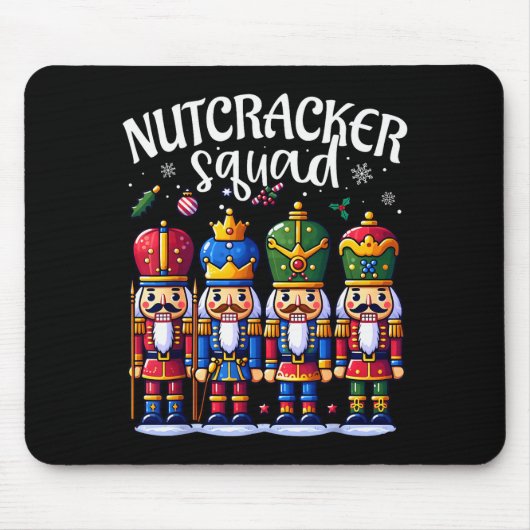 Christmas Nutcracker Squad Pajama Winter Holiday T Muismat (Voorkant)