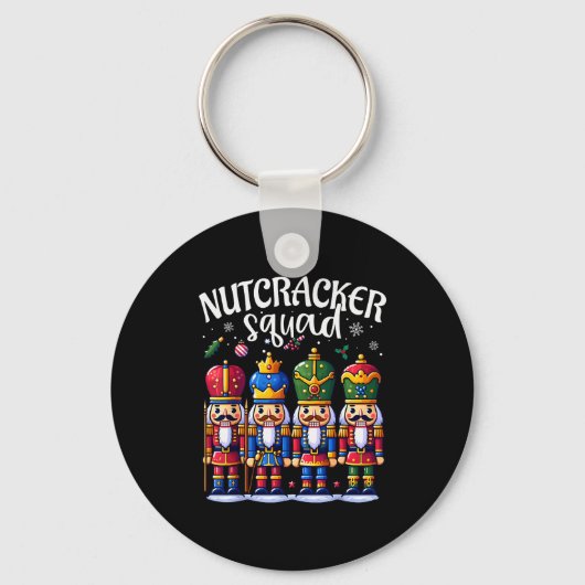 Christmas Nutcracker Squad Pajama Winter Holiday T Sleutelhanger (Voorkant)