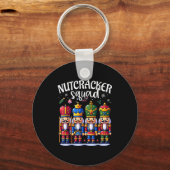 Christmas Nutcracker Squad Pajama Winter Holiday T Sleutelhanger (Voorkant)