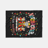 Christmas Nutcracker Team Mouse Women Kids Girl  Fleece Deken (Voorkant (Horizontaal))