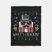 Christmas Nutcracker Whats Crackin Funny Xmas Men Fleece Deken (Voorkant)