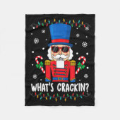 Christmas Nutcracker Whats Crackin Funny Xmas Men Fleece Deken (Voorkant)