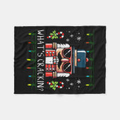 Christmas Nutcracker Whats Crackin Funny Xmas Men Fleece Deken (Voorkant (Horizontaal))