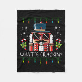 Christmas Nutcracker Whats Crackin Funny Xmas Men Fleece Deken (Voorkant)