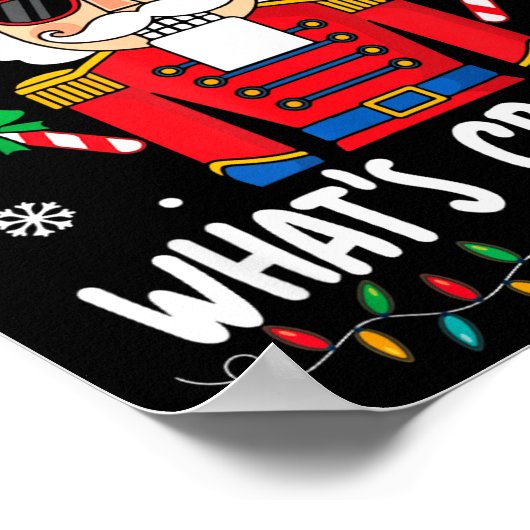 Christmas Nutcracker Whats Crackin Funny Xmas Men  Poster (Hoek)