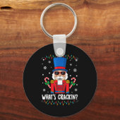 Christmas Nutcracker Whats Crackin Funny Xmas Men  Sleutelhanger (Voorkant)