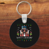 Christmas Nutcracker Whats Crackin Funny Xmas Men Sleutelhanger (Voorkant)