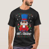 Christmas Nutcracker Whats Crackin Funny Xmas Men  T-shirt (Voorkant)