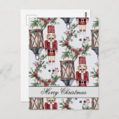 Christmas nutcrackers and lanterns briefkaart (Voorkant / Achterkant)