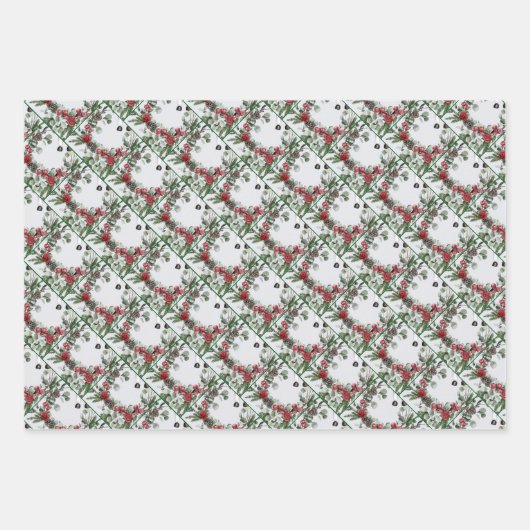 Christmas nutcrackers and lanterns inpakpapier vel (Voorkant 3)