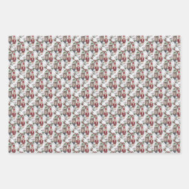 Christmas nutcrackers and lanterns inpakpapier vel