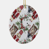 Christmas nutcrackers and lanterns keramisch ornament (Rechts)