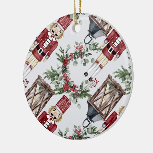 Christmas nutcrackers and lanterns keramisch ornament (Links)