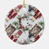 Christmas nutcrackers and lanterns keramisch ornament (Achterkant)