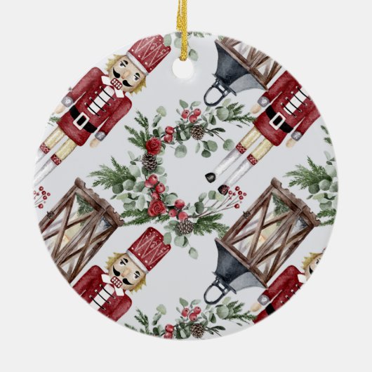 Christmas nutcrackers and lanterns keramisch ornament (Achterkant)