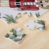 Christmas nutcrackers and lanterns legpuzzel (Zijkant)