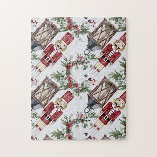 Christmas nutcrackers and lanterns legpuzzel (Verticaal)
