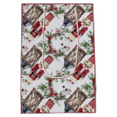 Christmas nutcrackers and lanterns medium cadeauzakje (Achterkant)