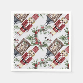 Christmas nutcrackers and lanterns servet