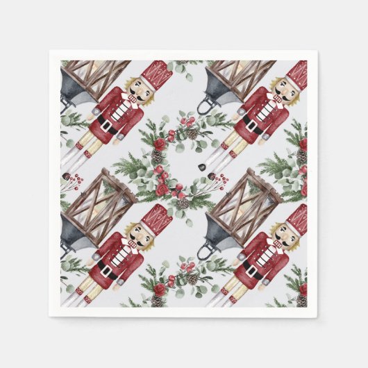 Christmas nutcrackers and lanterns servet (Voorkant)