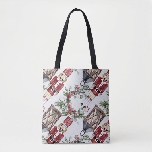 Christmas nutcrackers and lanterns tote bag (Voorkant)