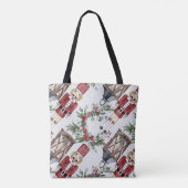 Christmas nutcrackers and lanterns tote bag (Achterkant)