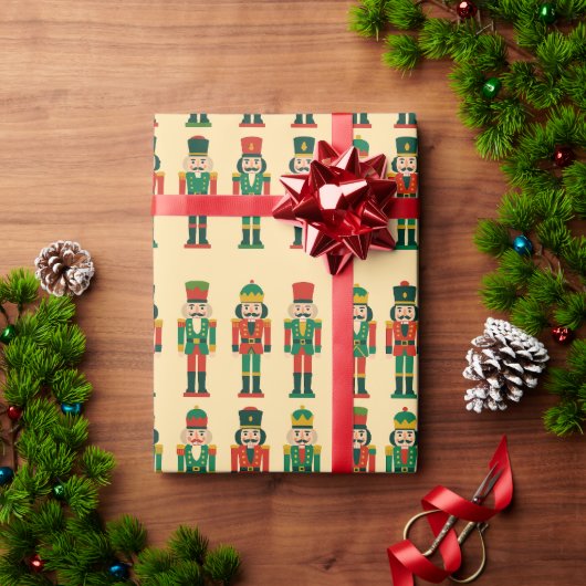 Christmas Nutcrackers on Light Cadeaupapier (Feestdagen Geschenken)