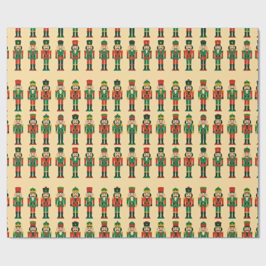 Christmas Nutcrackers on Light Cadeaupapier (Vlak)