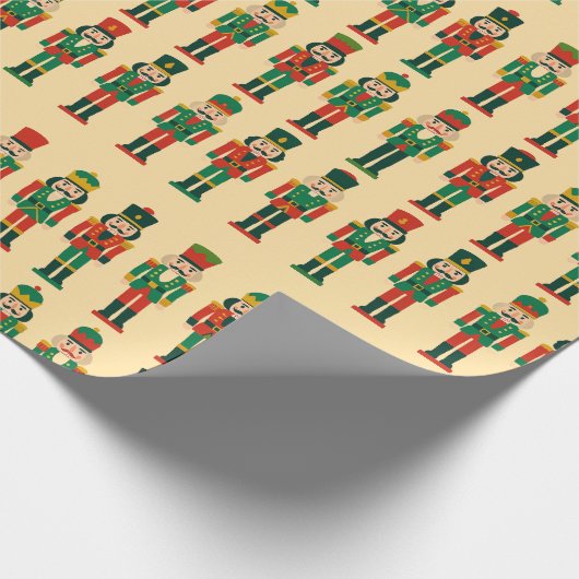 Christmas Nutcrackers on Light Cadeaupapier (Hoek)